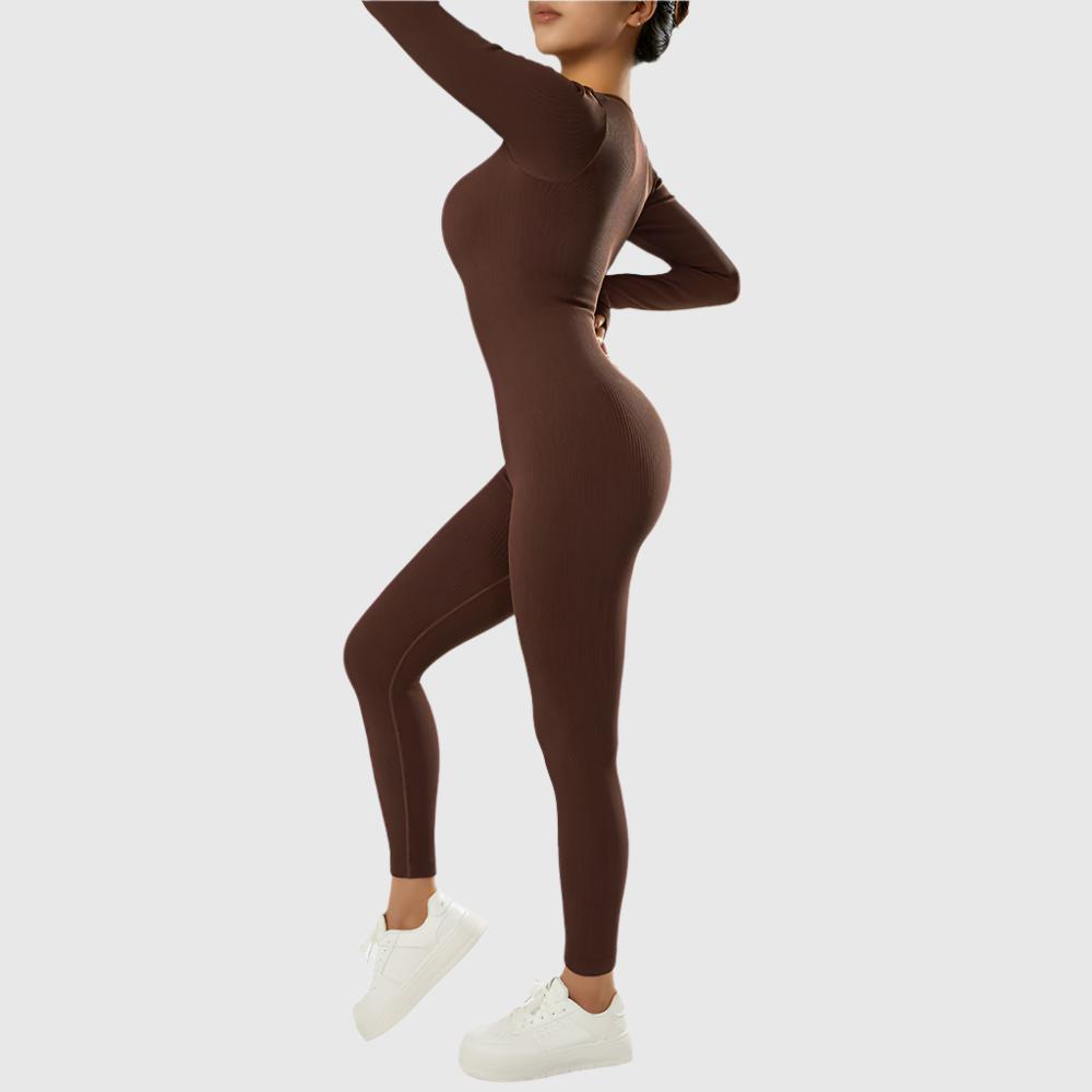 Long Sleeve Workout Jumpsuit