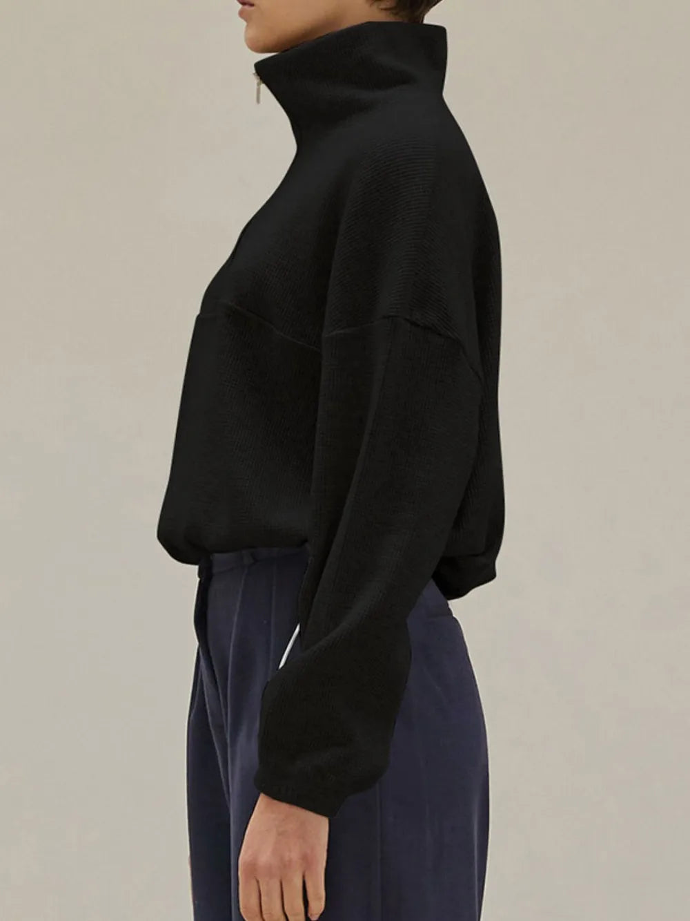 waffle knit sweater women's