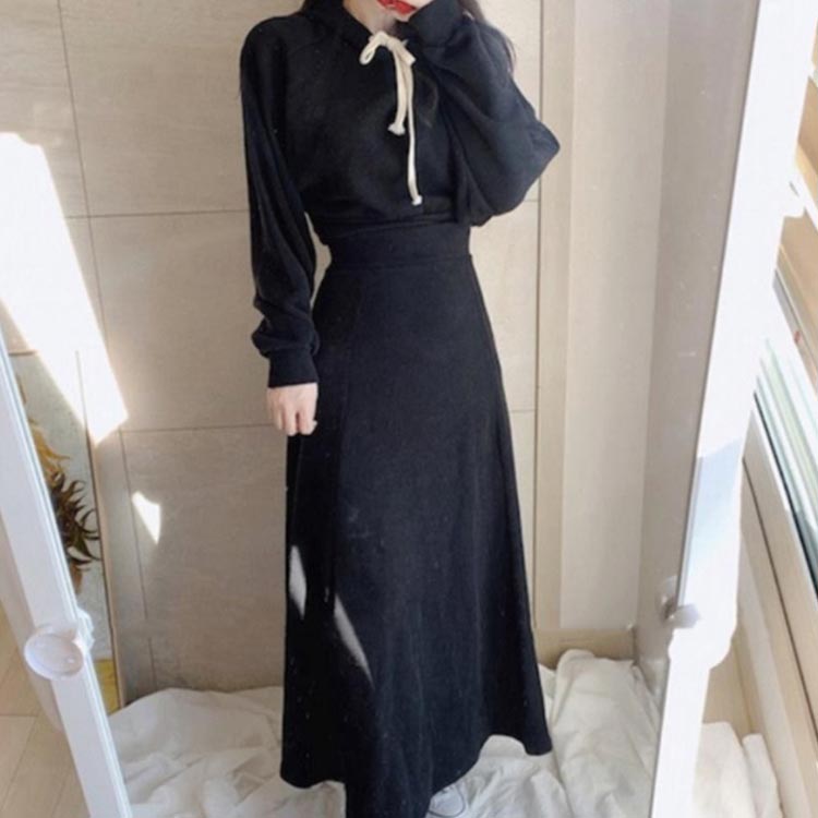 hoodie and skirt outfit