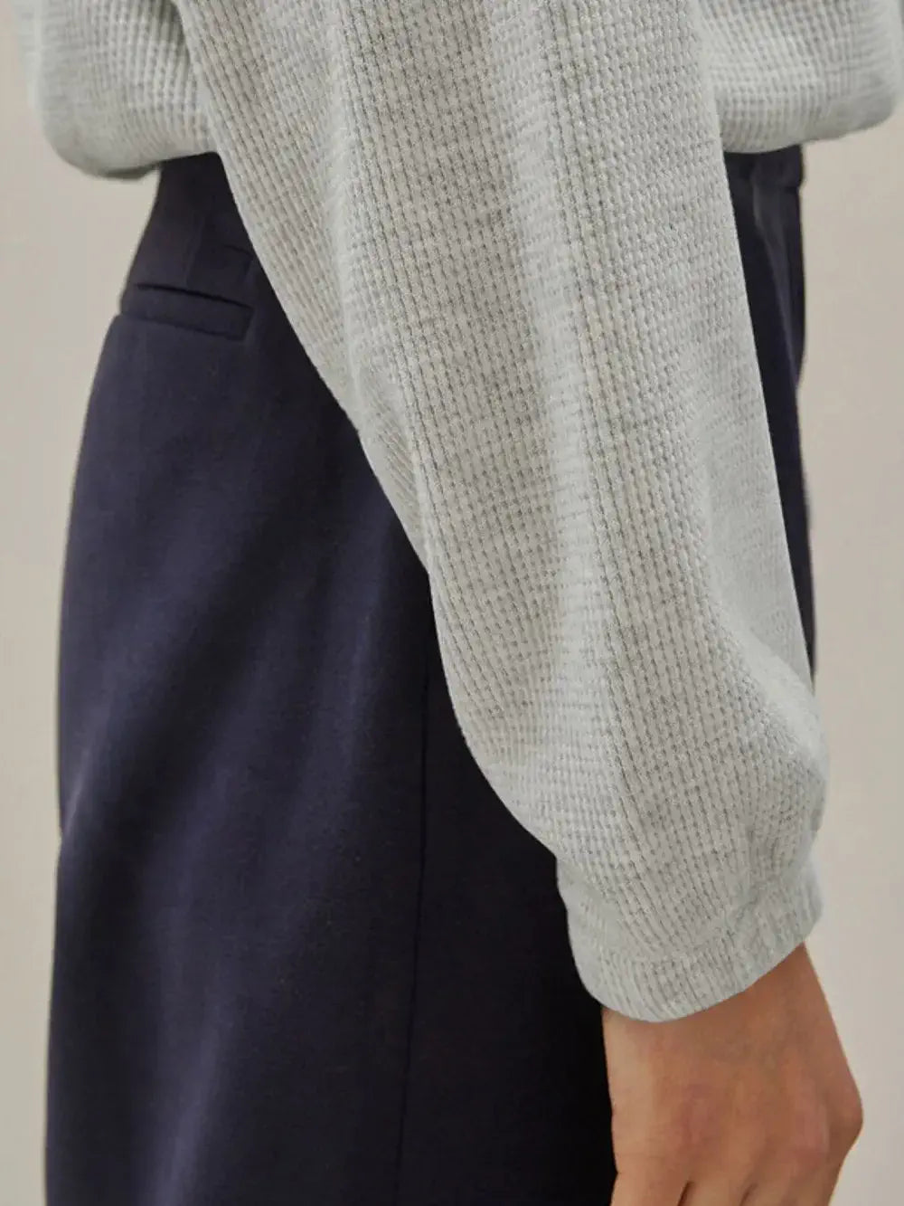waffle knit sweater women's