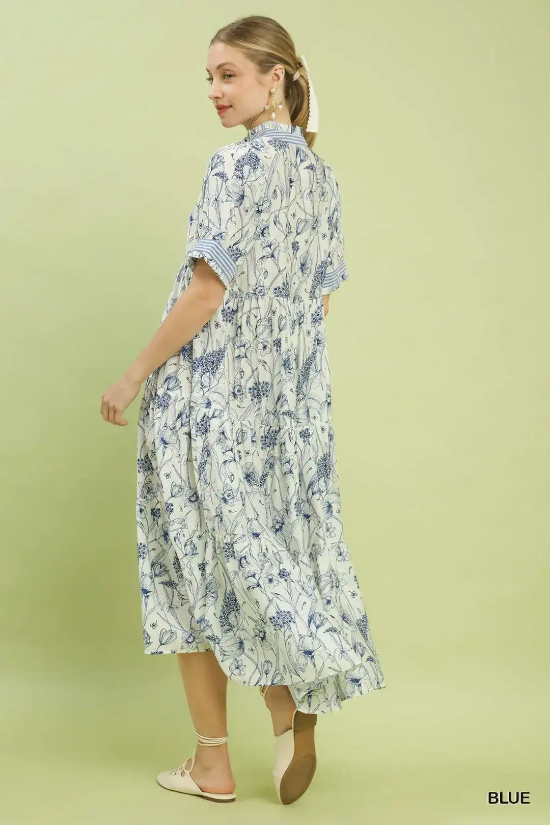 Floral Tiered Midi Dress