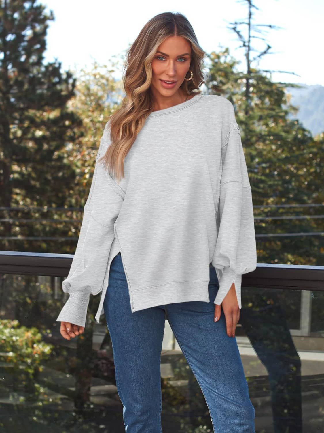 Women's Side Slit Sweatshirt