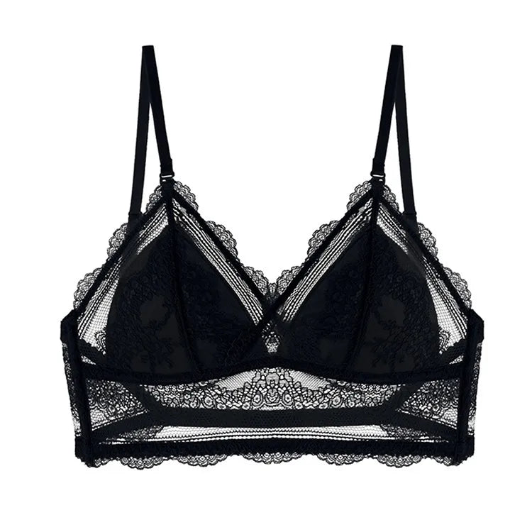 Bra With a Low Back Strap Black