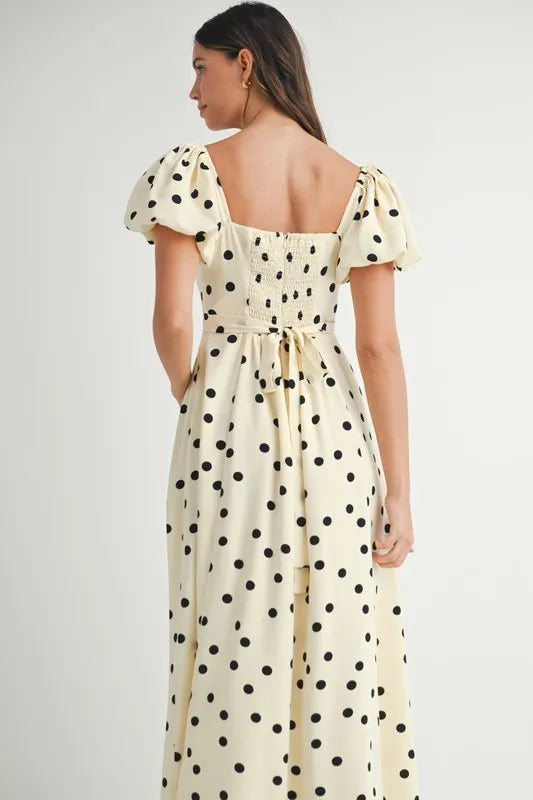 midi dress polka dot