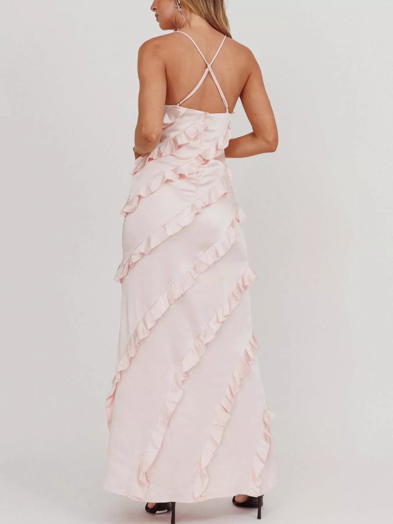 Layered Ruffle Maxi Dress