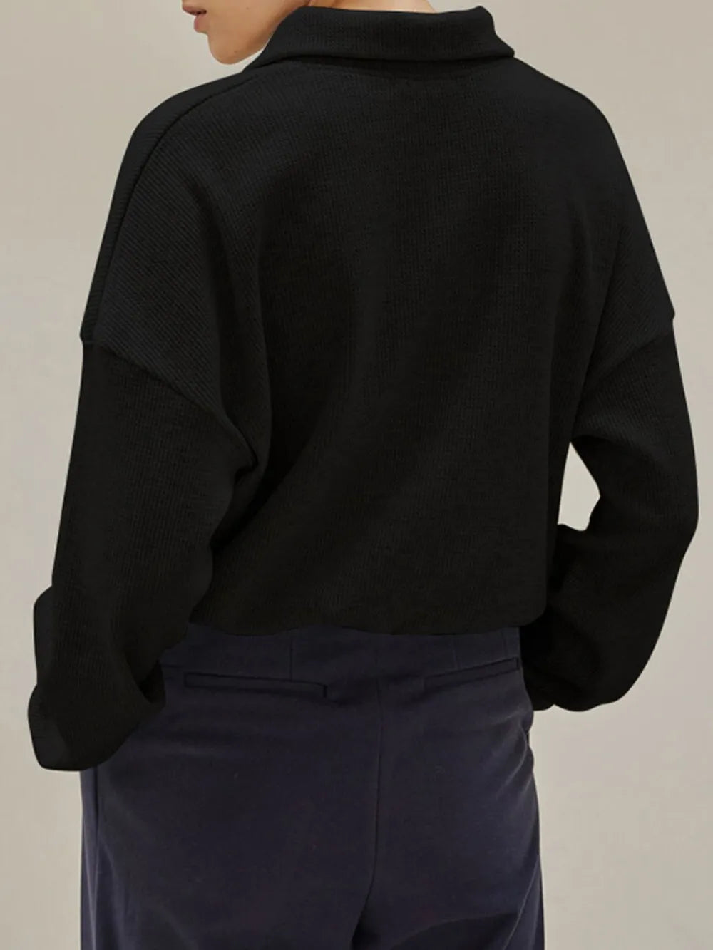 waffle knit sweater women's