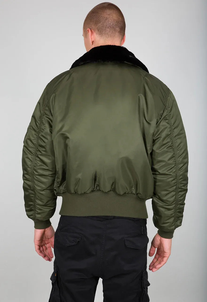 Mens Bomber Jacket With Faux Fur Collar