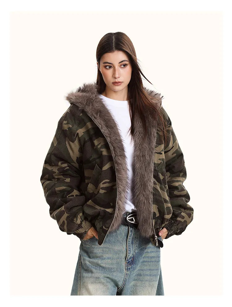 Womens Camo Jacket With Hood