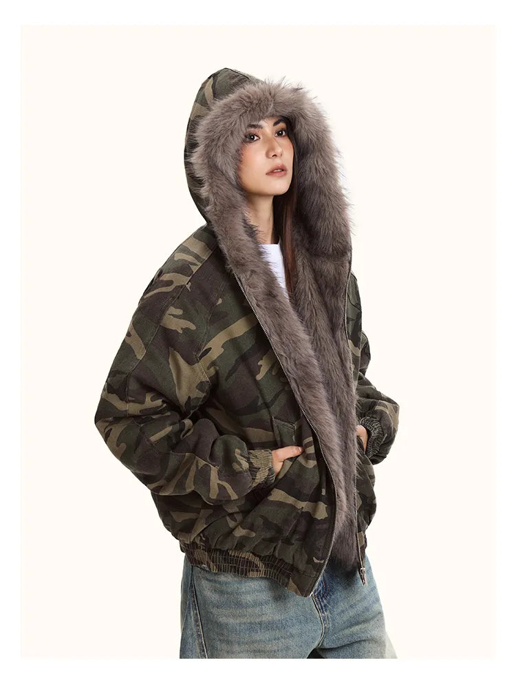 Womens Camo Jacket With Hood