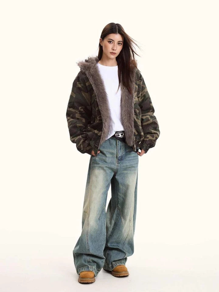 Womens Camo Jacket With Hood