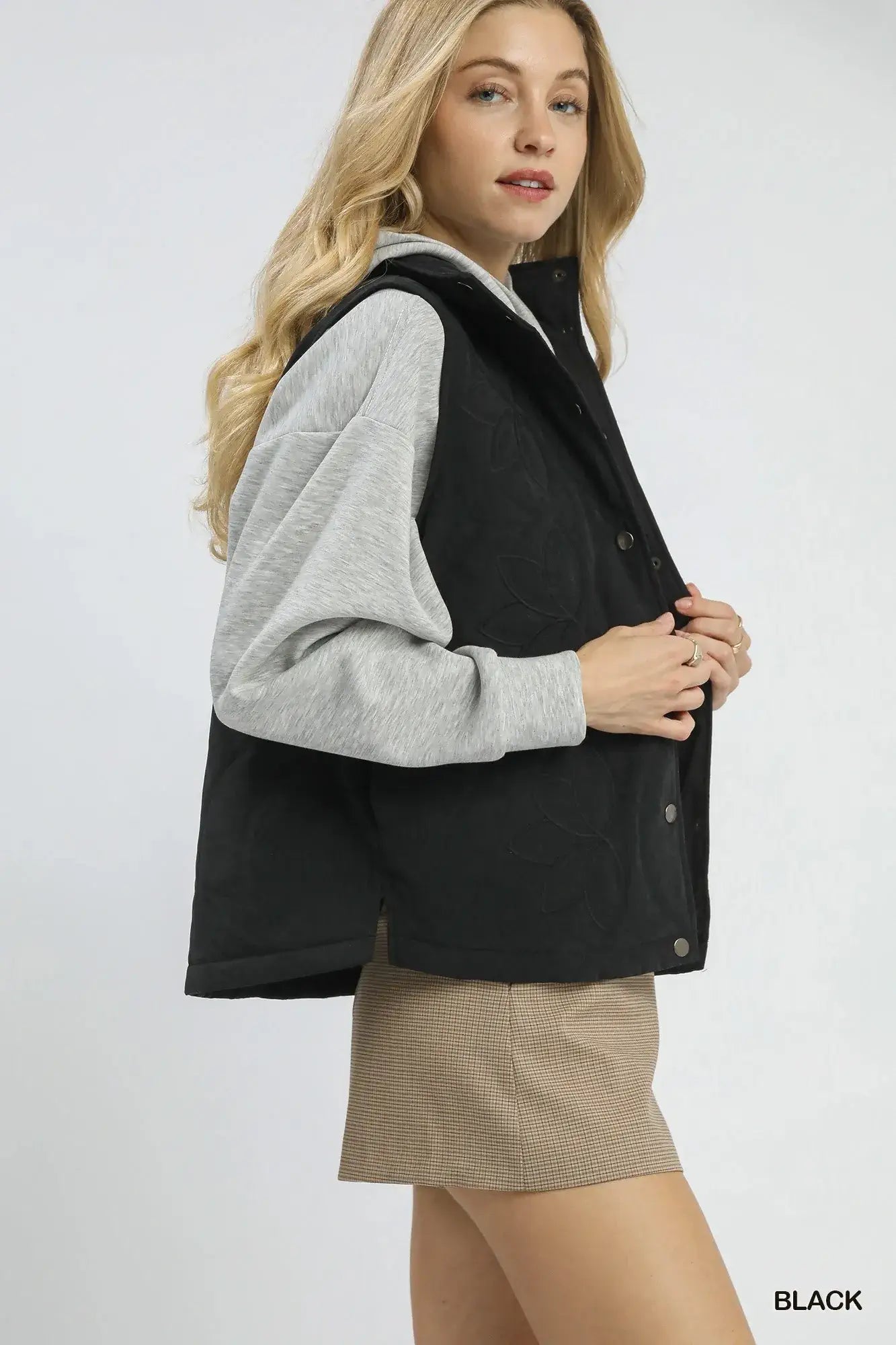 Black Quilted Vest Womens