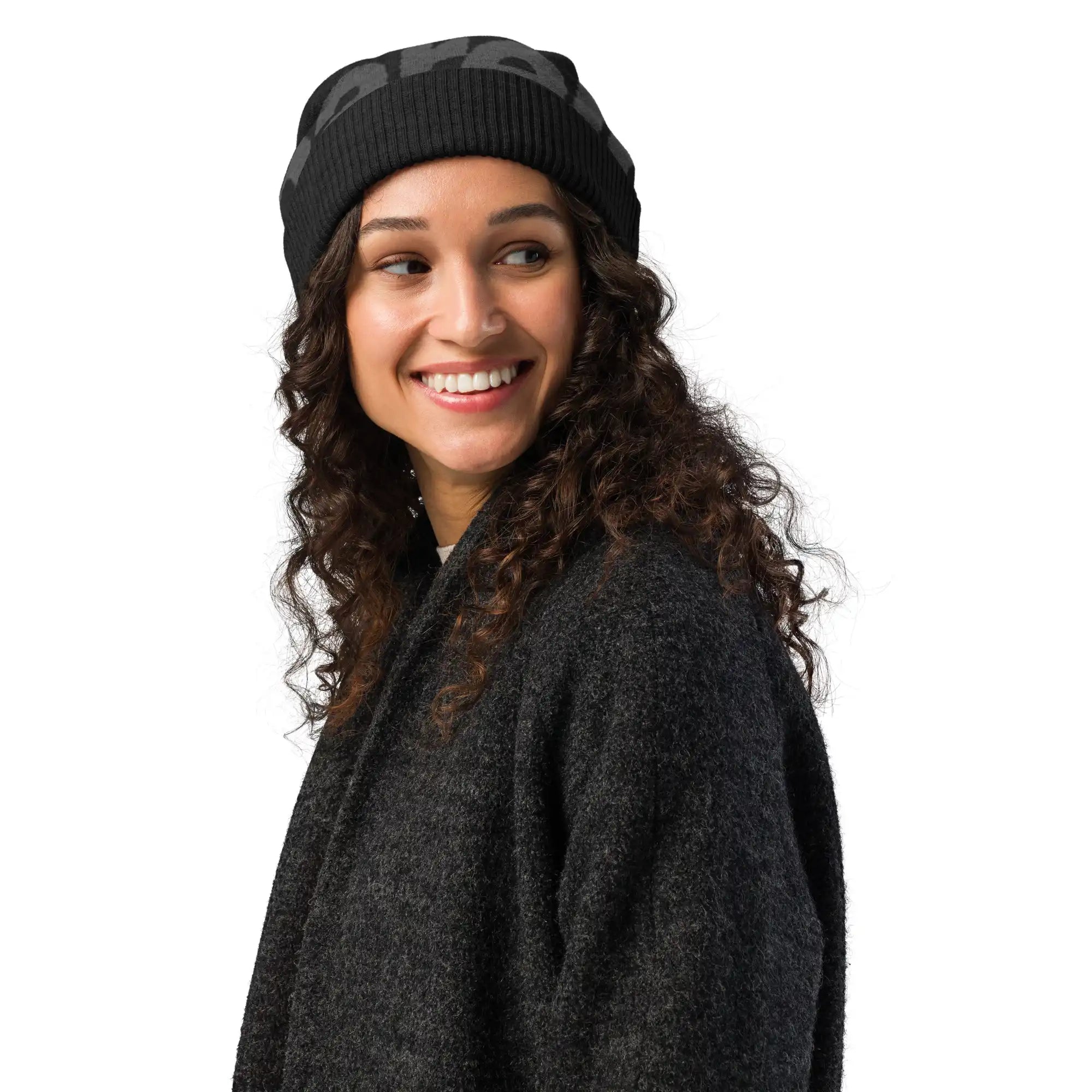 Women's Oversizeg Logo Knit Beanie
