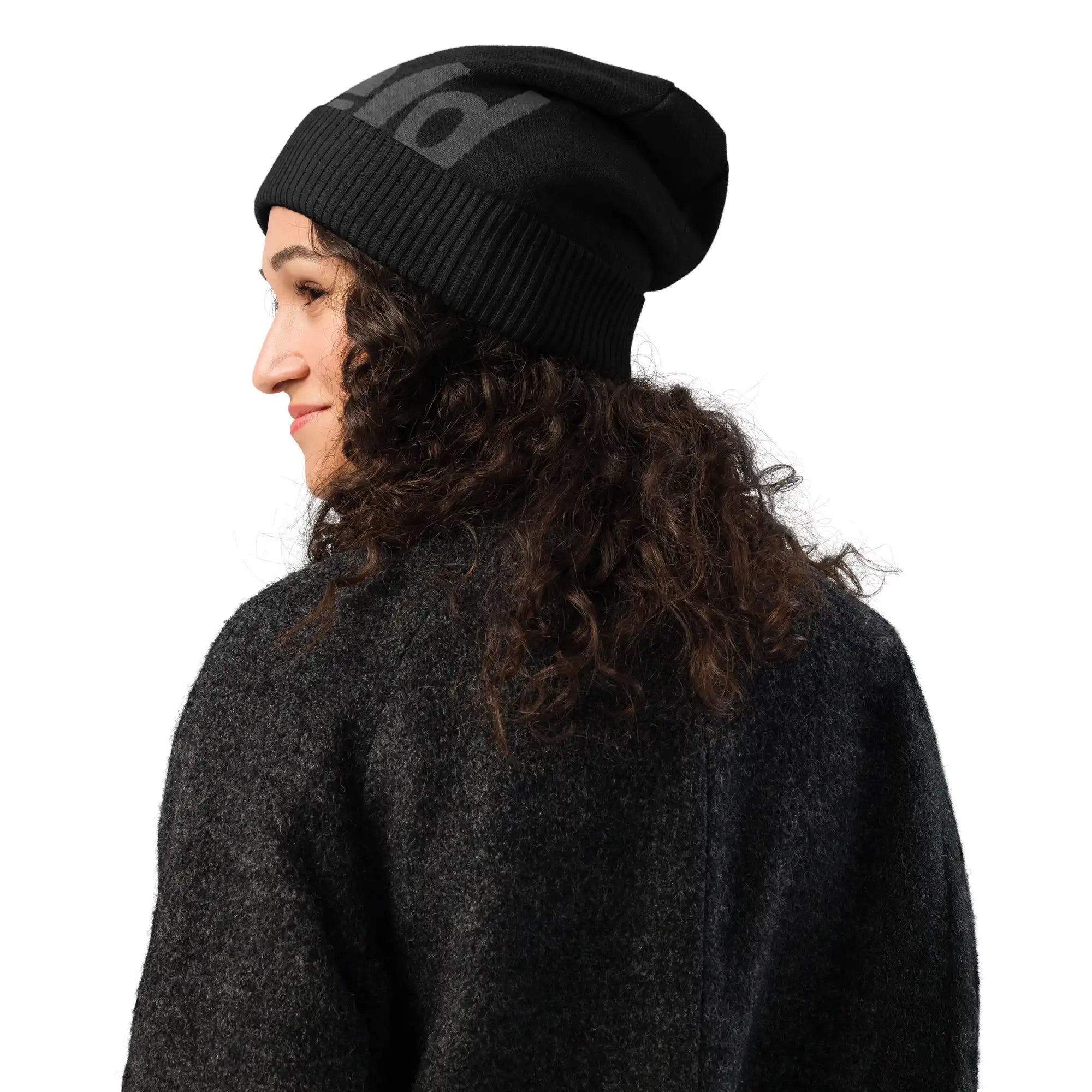 Women's Oversizeg Logo Knit Beanie