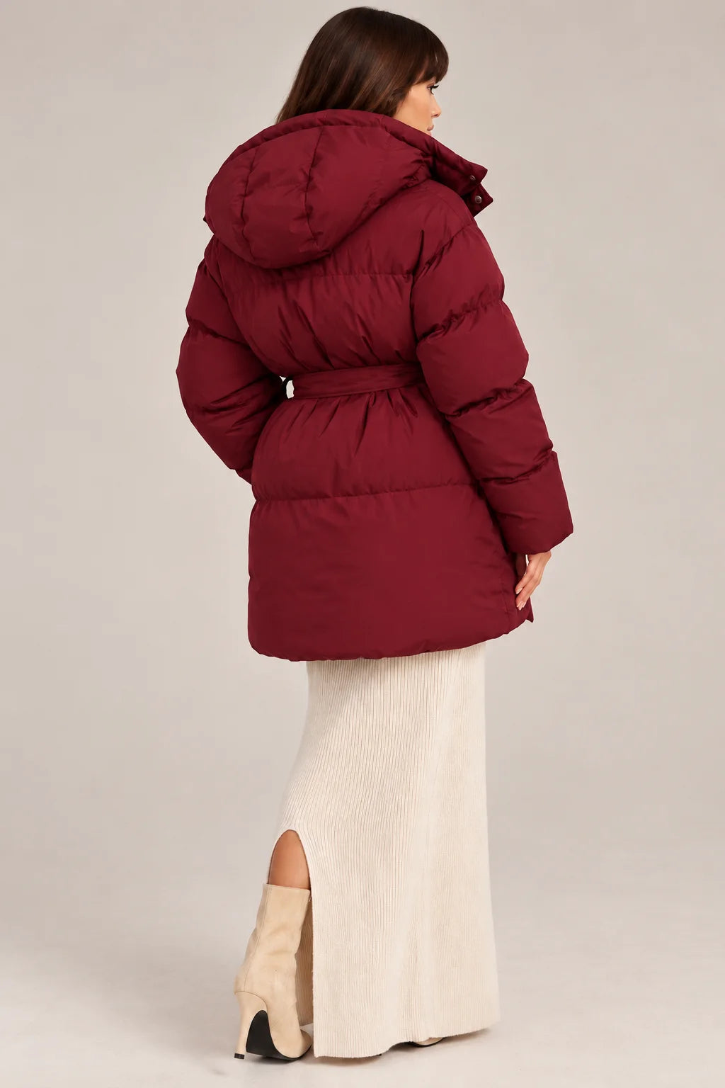 Women's Belted Puffer Jacket