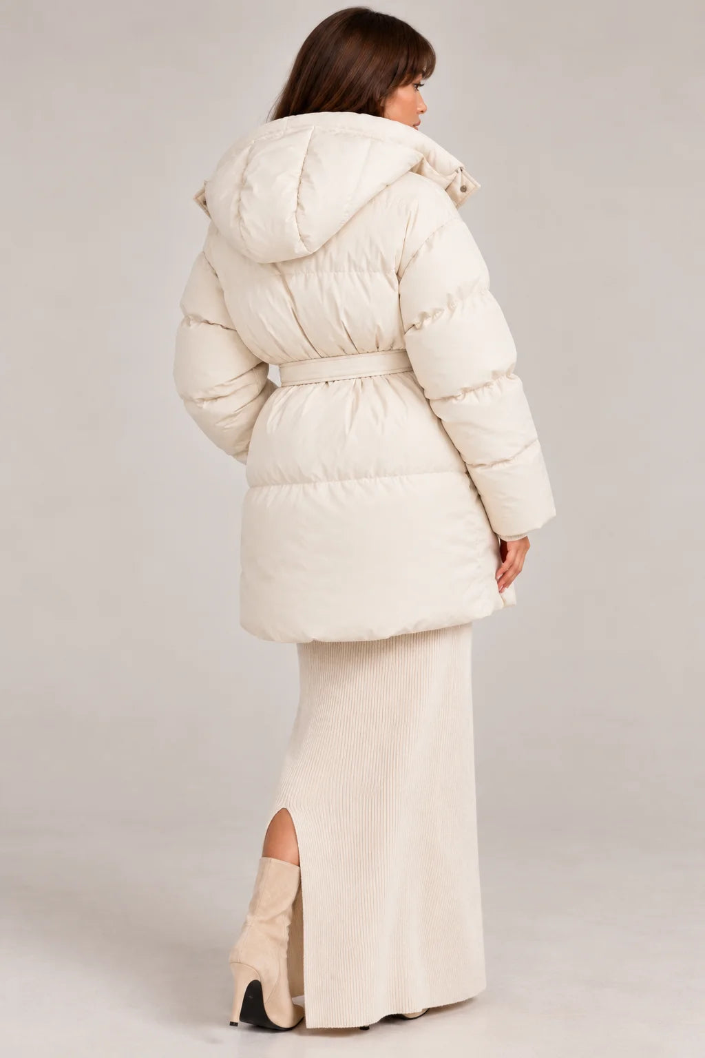 Women's Belted Puffer Jacket