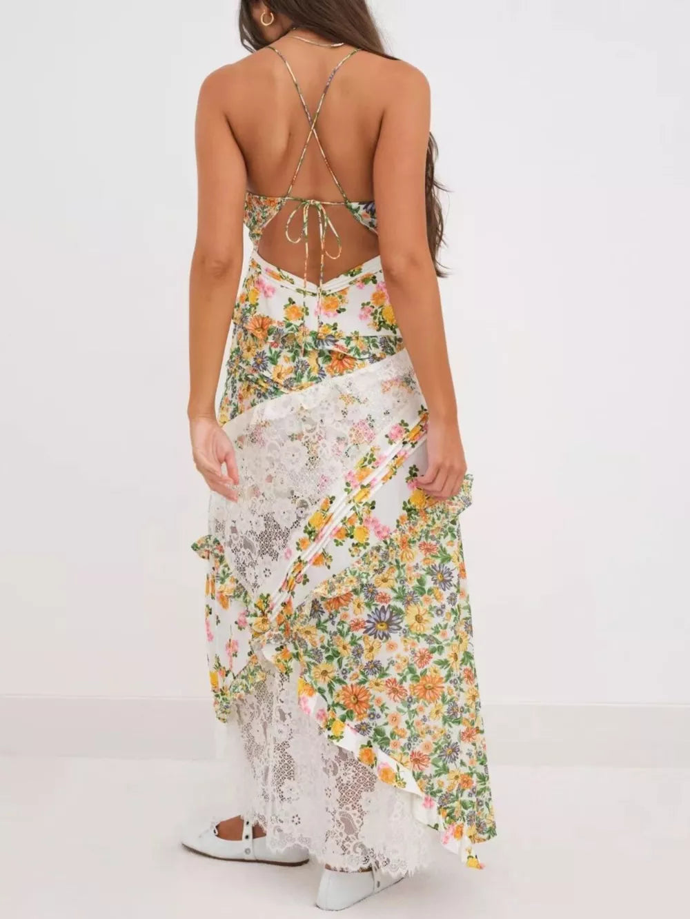 Floral Lace Maxi Dress