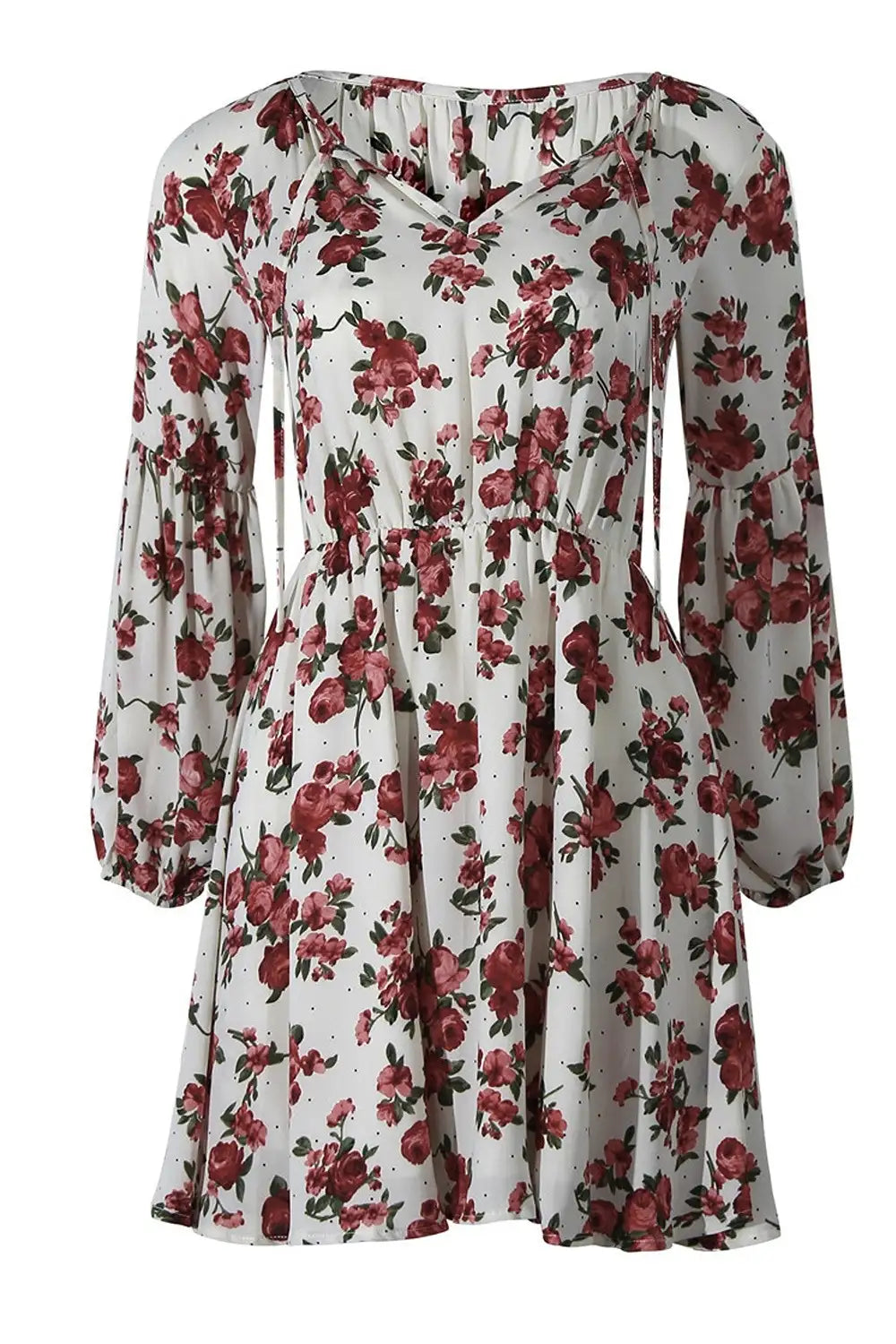 Floral Puff Sleeve Mini Dress