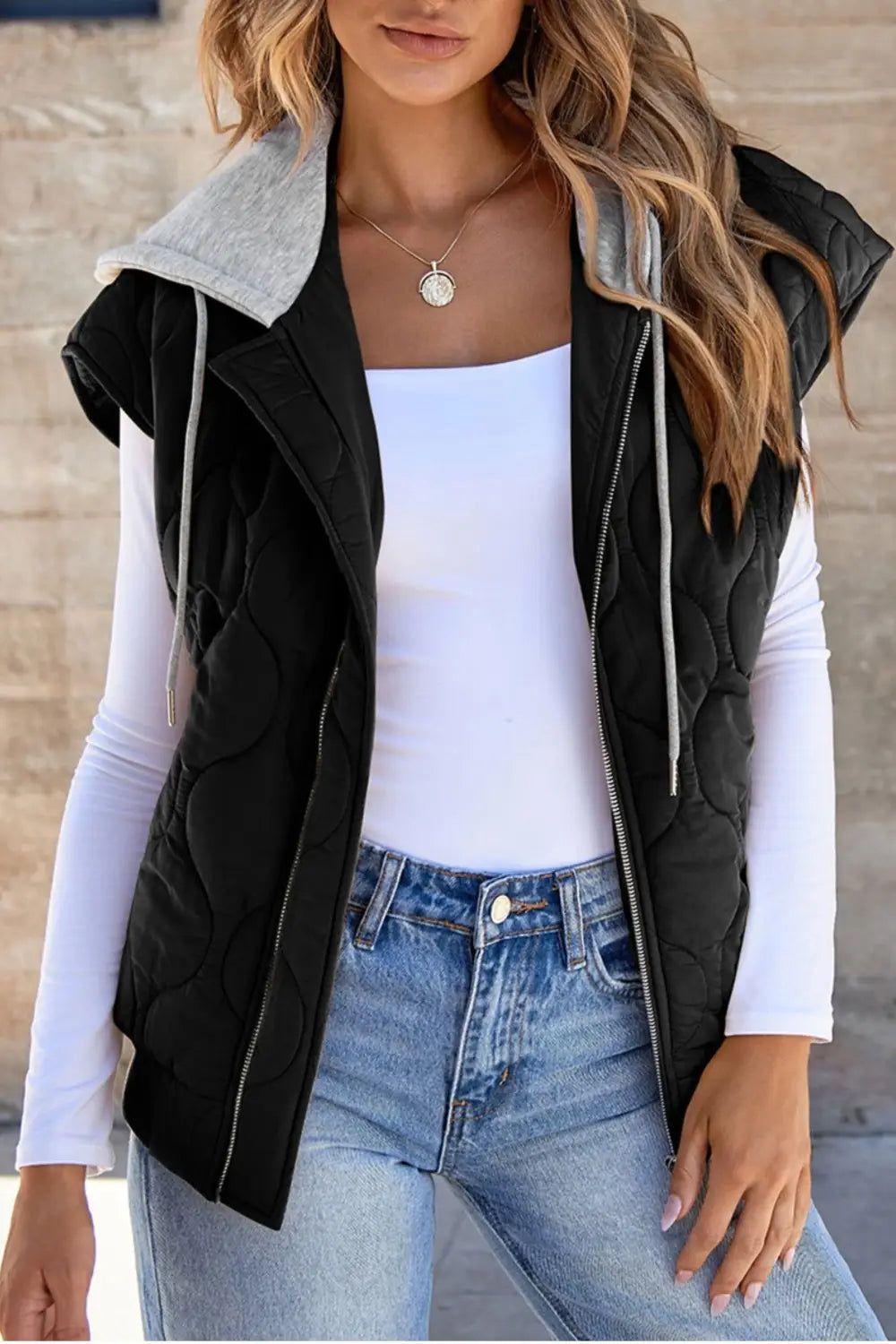 Women's Vest With Hood