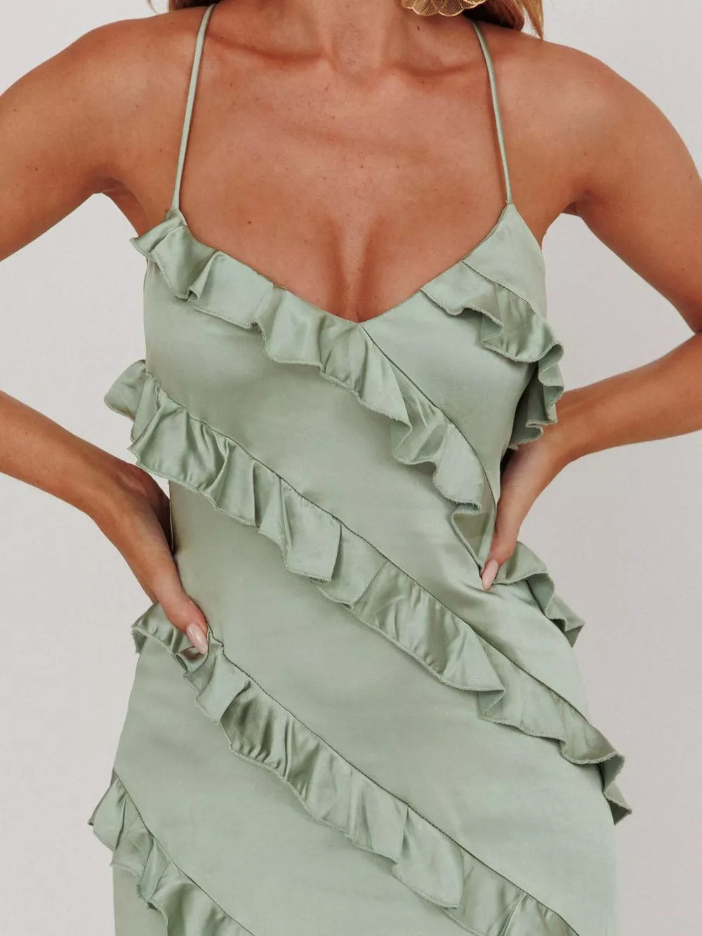 Layered Ruffle Maxi Dress
