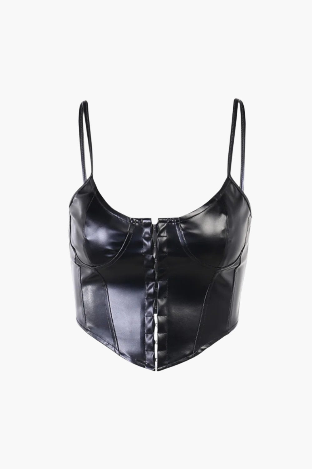 leather corset top with straps
