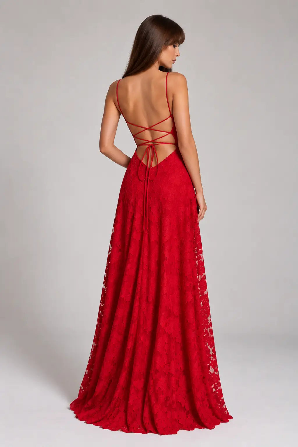 Open Back Lace Maxi Dress