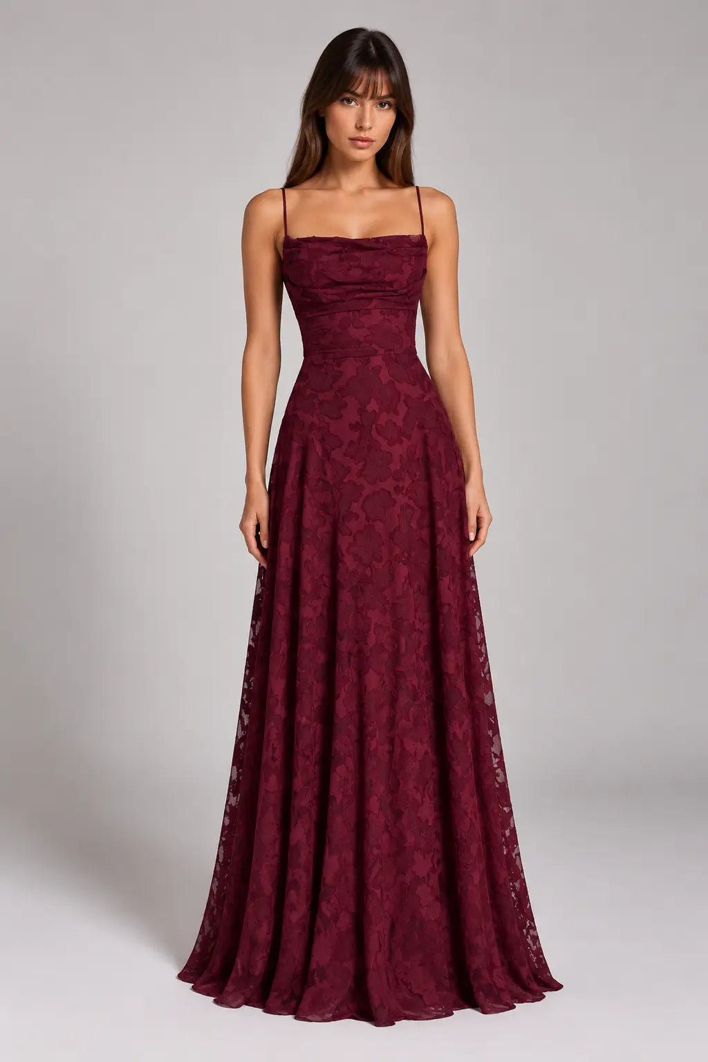 Open Back Lace Maxi Dress