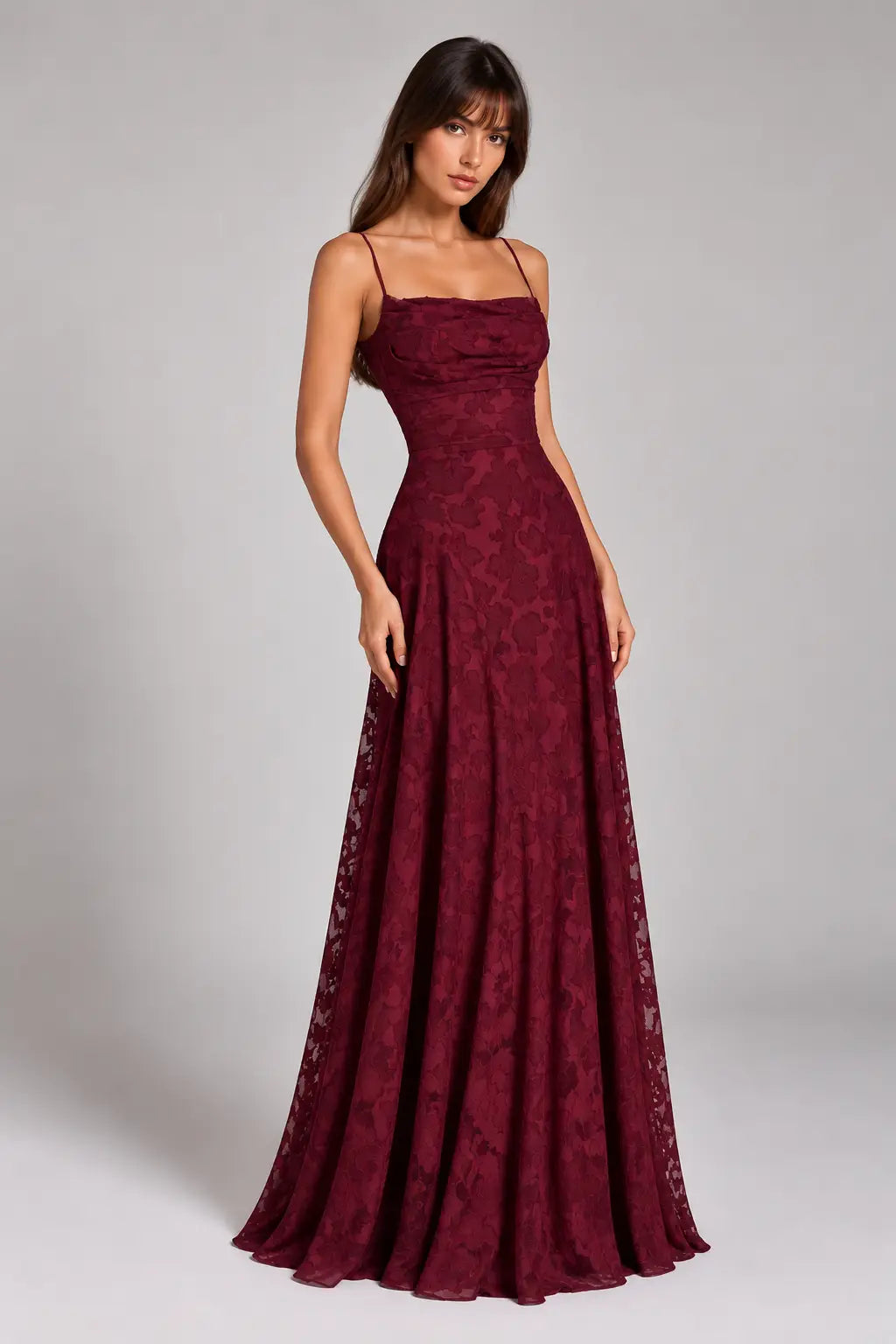 Open Back Lace Maxi Dress