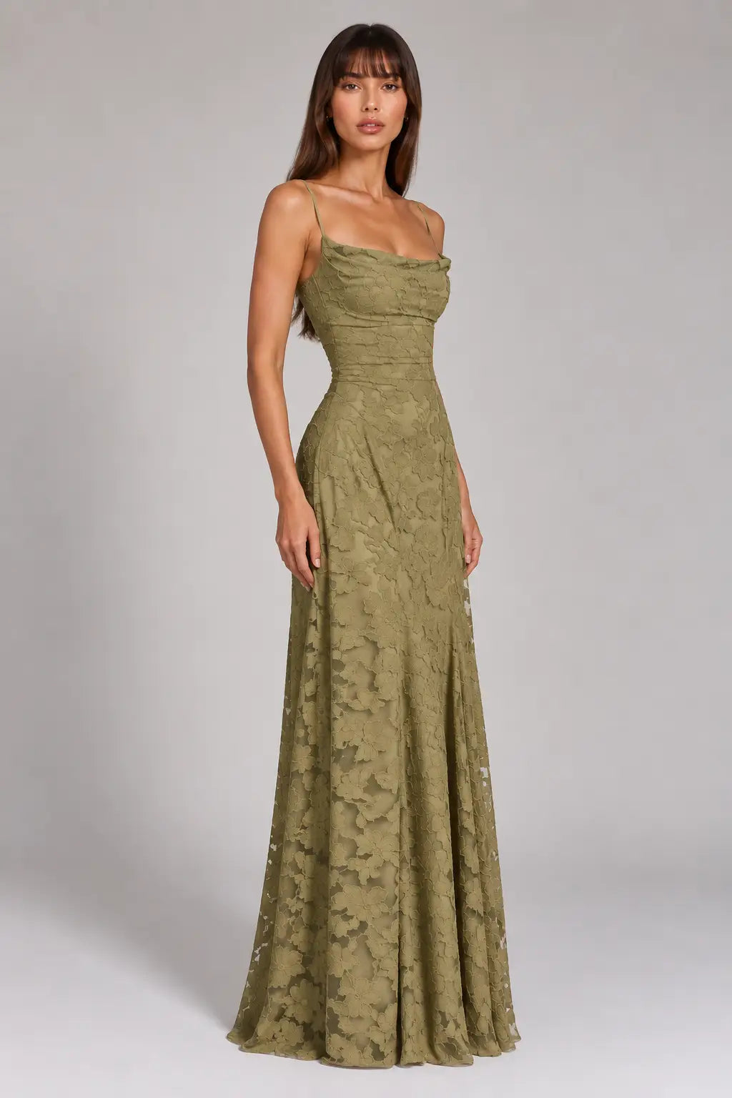 Open Back Lace Maxi Dress