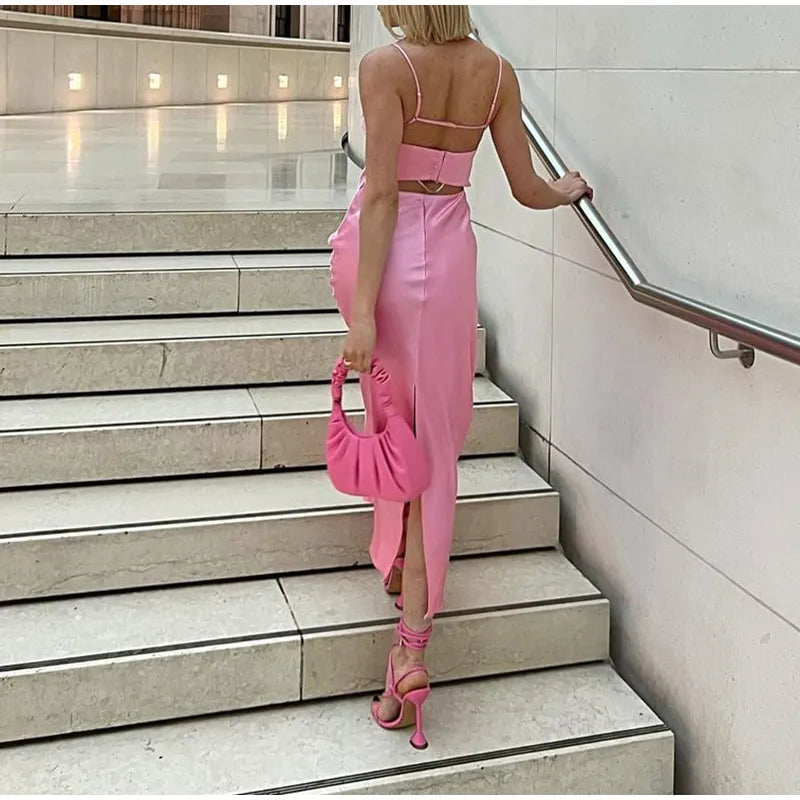 Pink Maxi Dress Casual