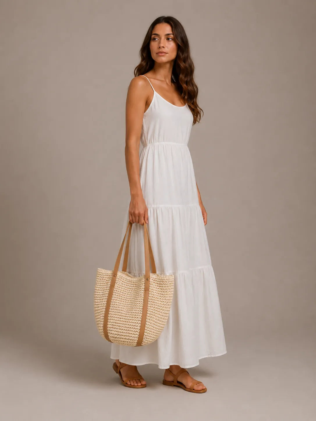 Woven Straw Tote Bag