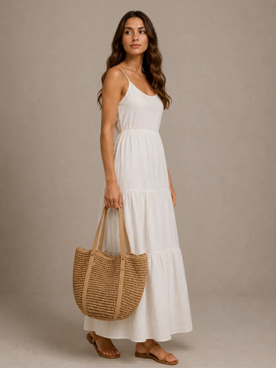 Woven Straw Tote Bag