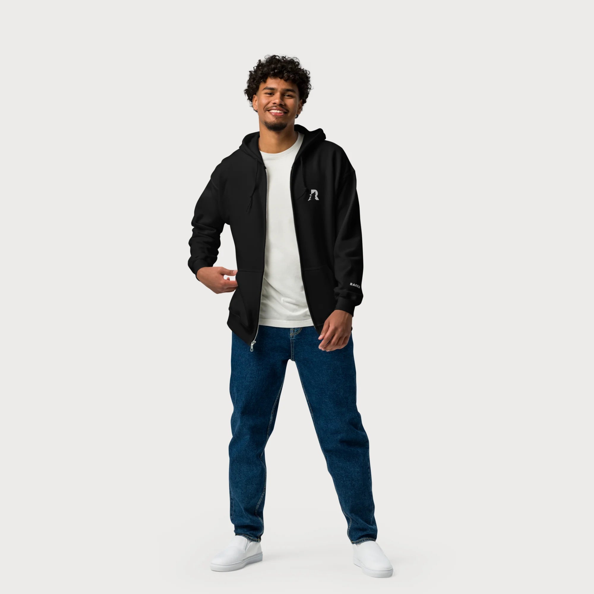 Men's Black Zip Up Hoodie