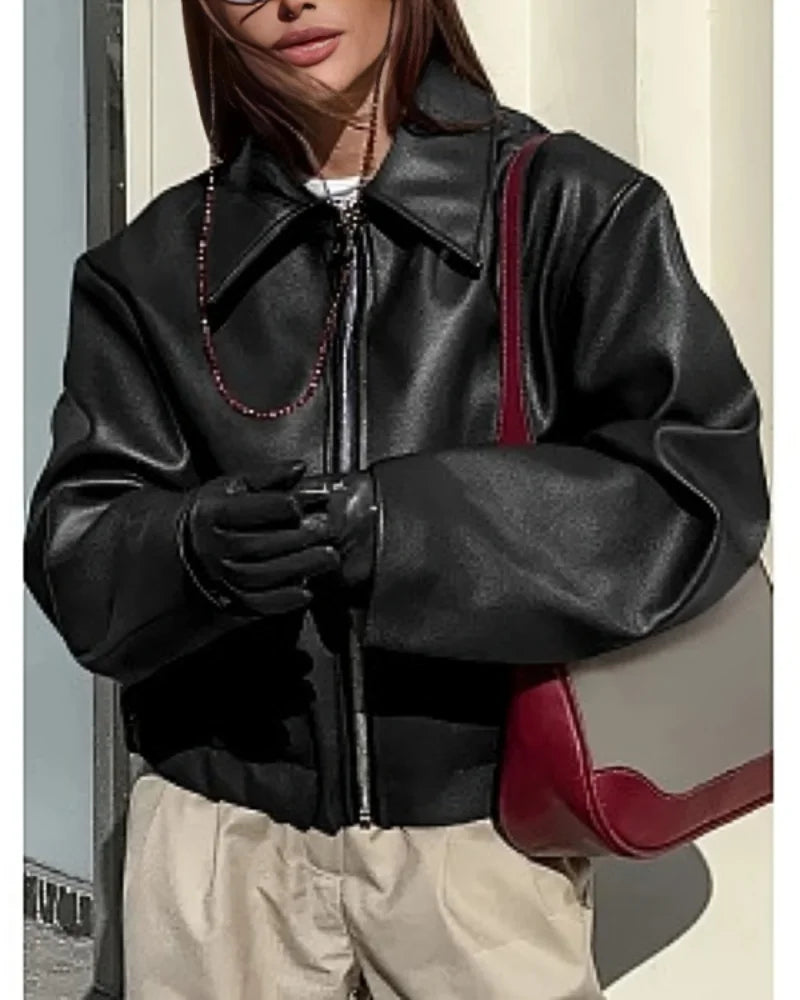 Women's Faux Leather Jacket