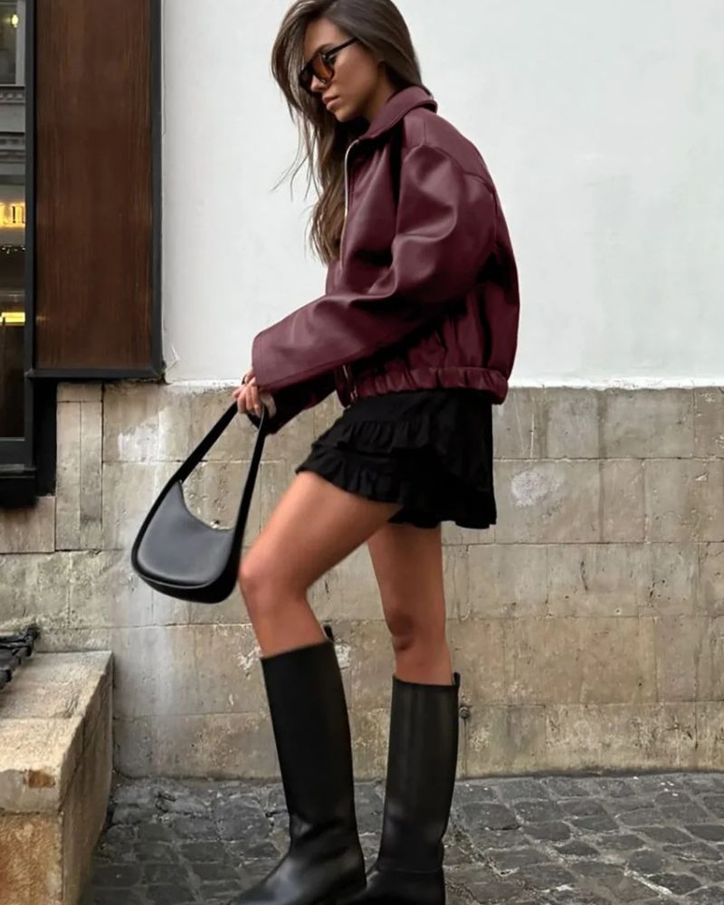 Women's Faux Leather Jacket