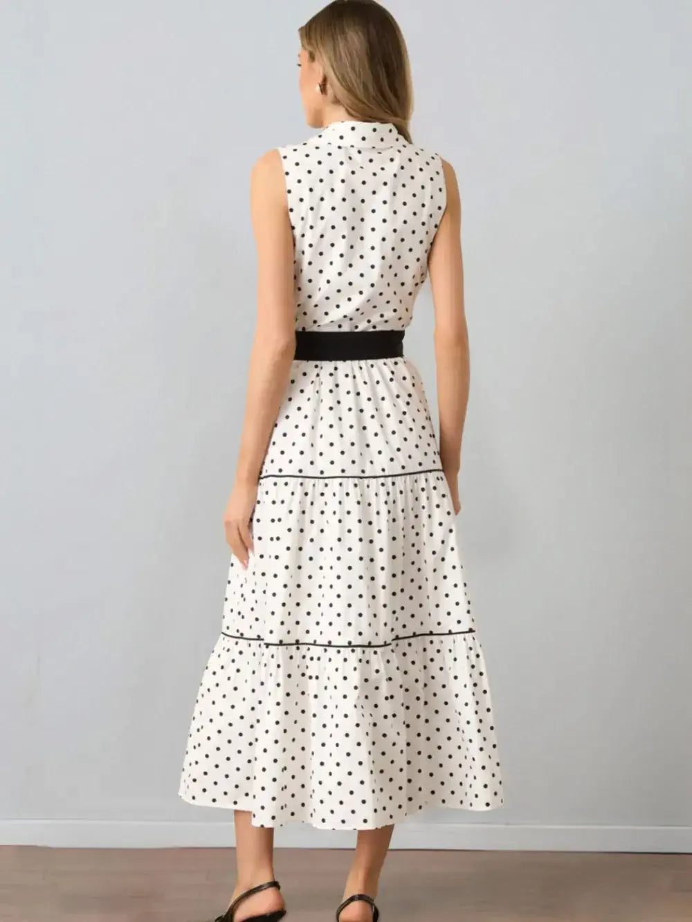 White And Black Polka Dot Dress