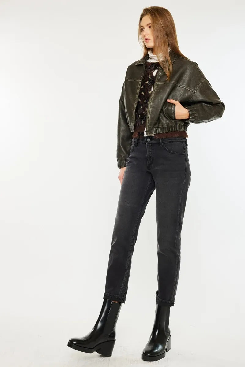 Womens Boyfriend Jeans Black