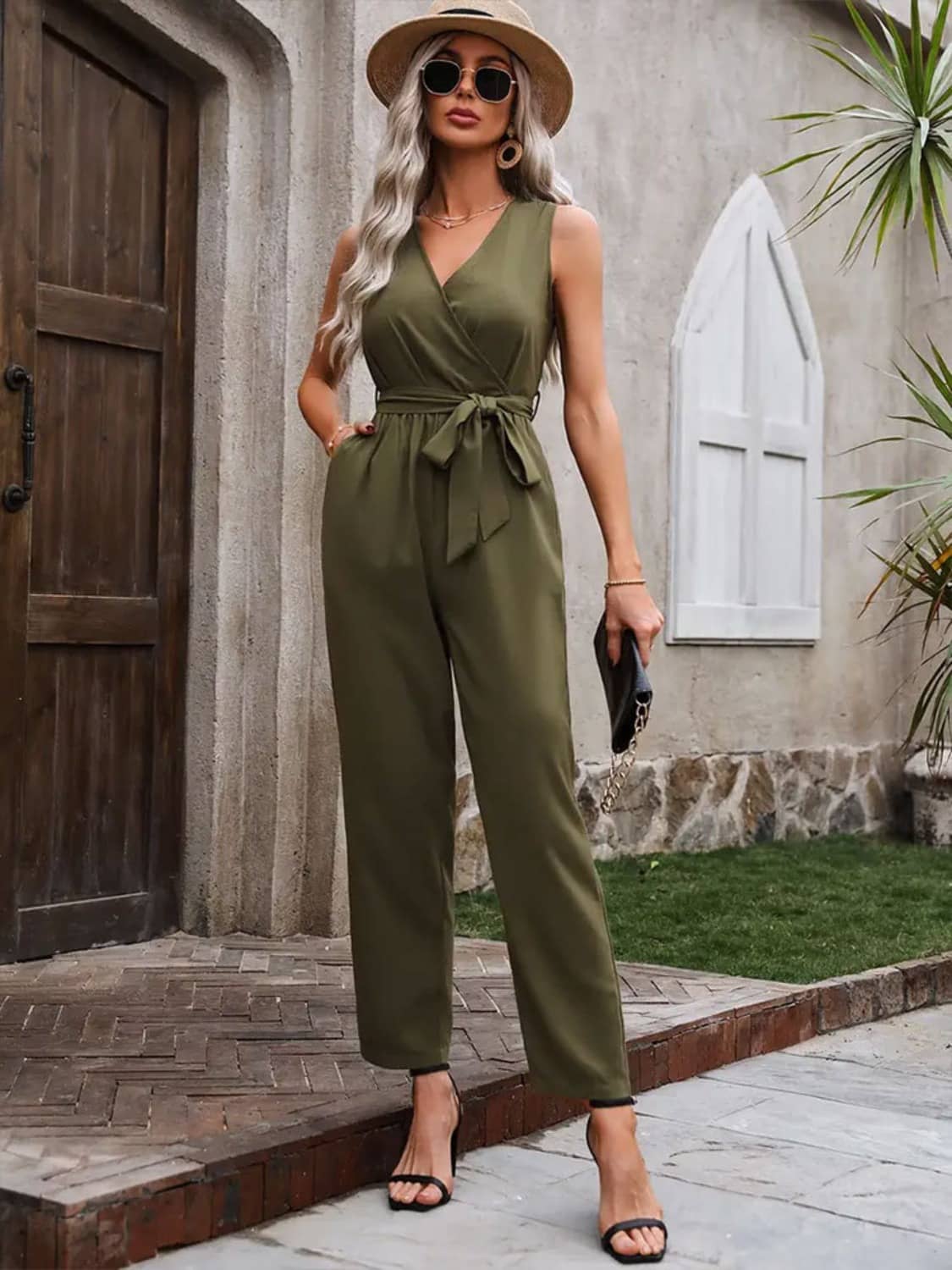 Army Green Womens Jumpsuit