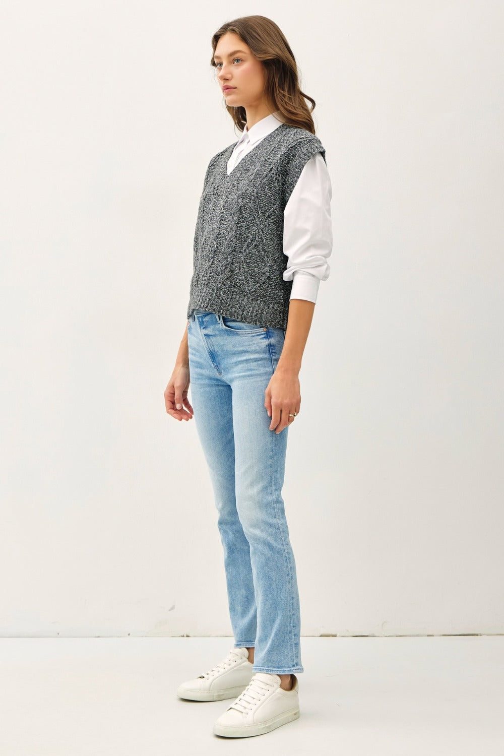 cable knit vest