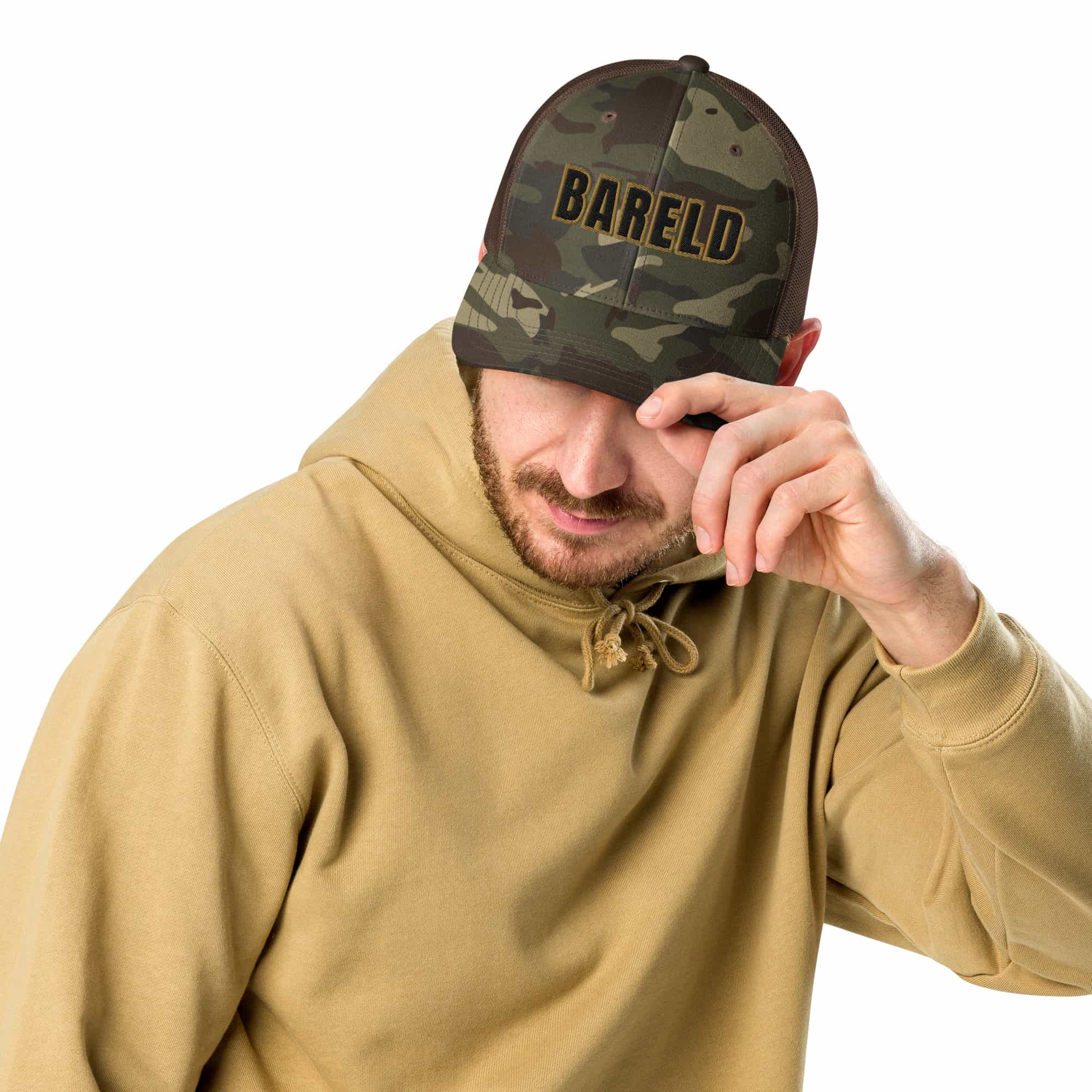 Mens Camo Trucker Hat