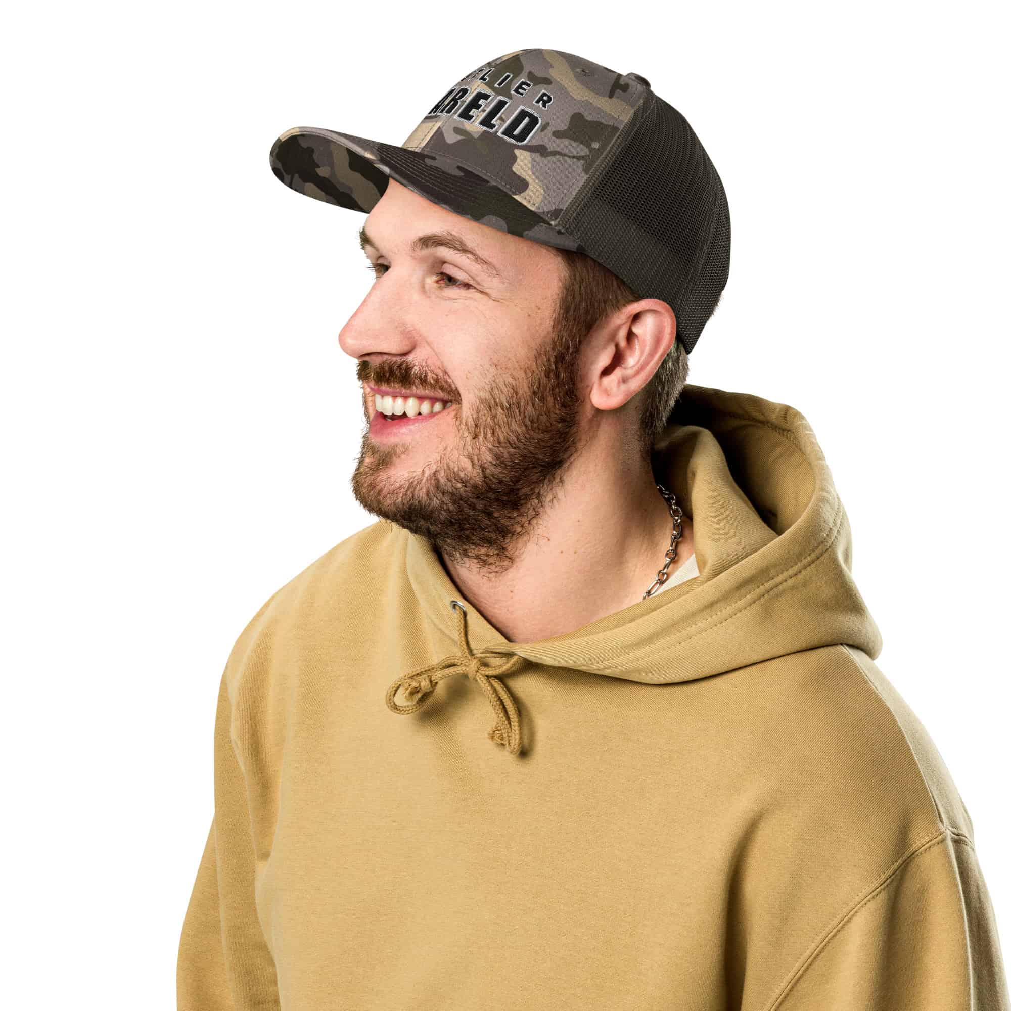 Mens Camo Trucker Hat