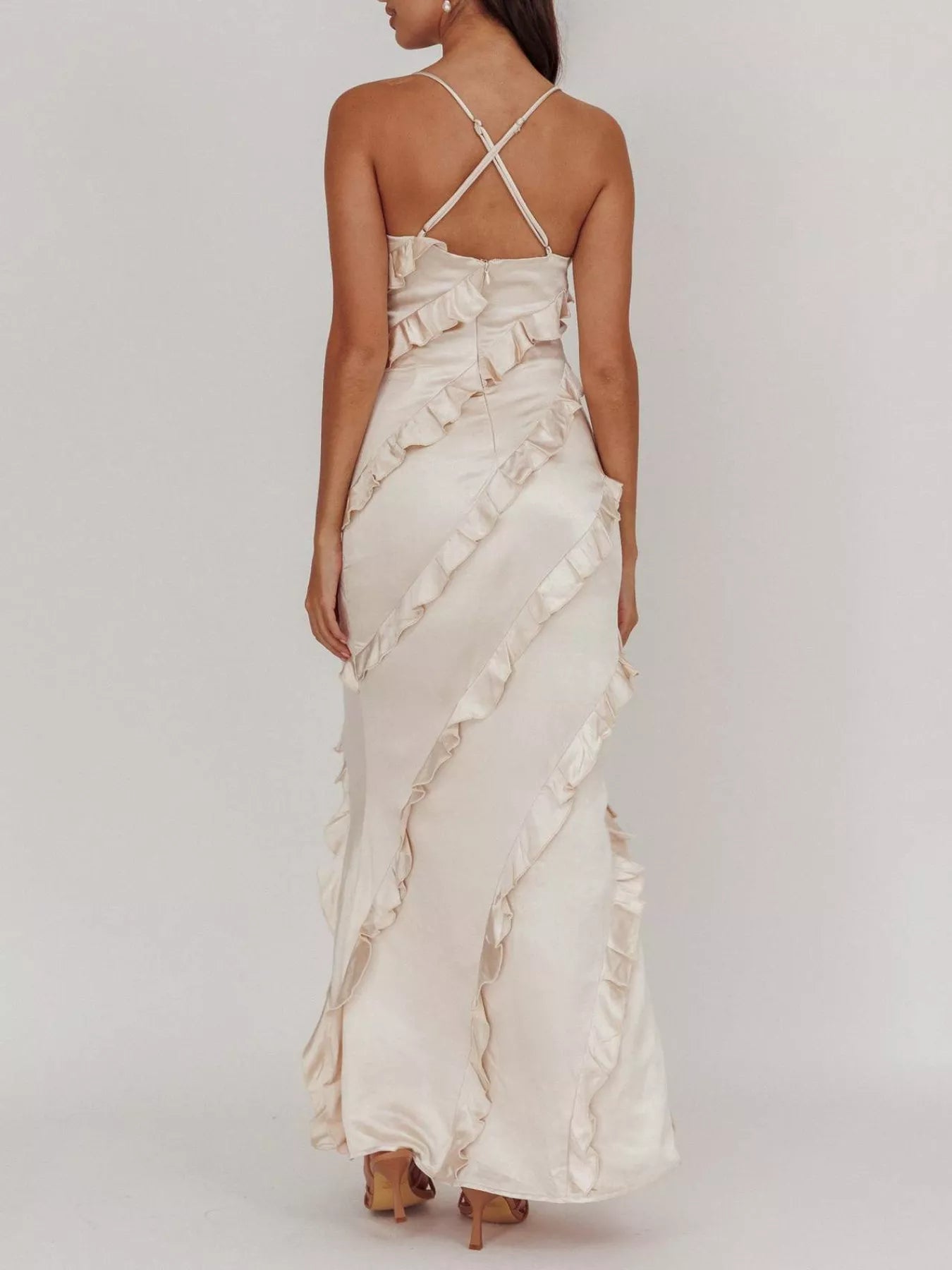 Layered Ruffle Maxi Dress