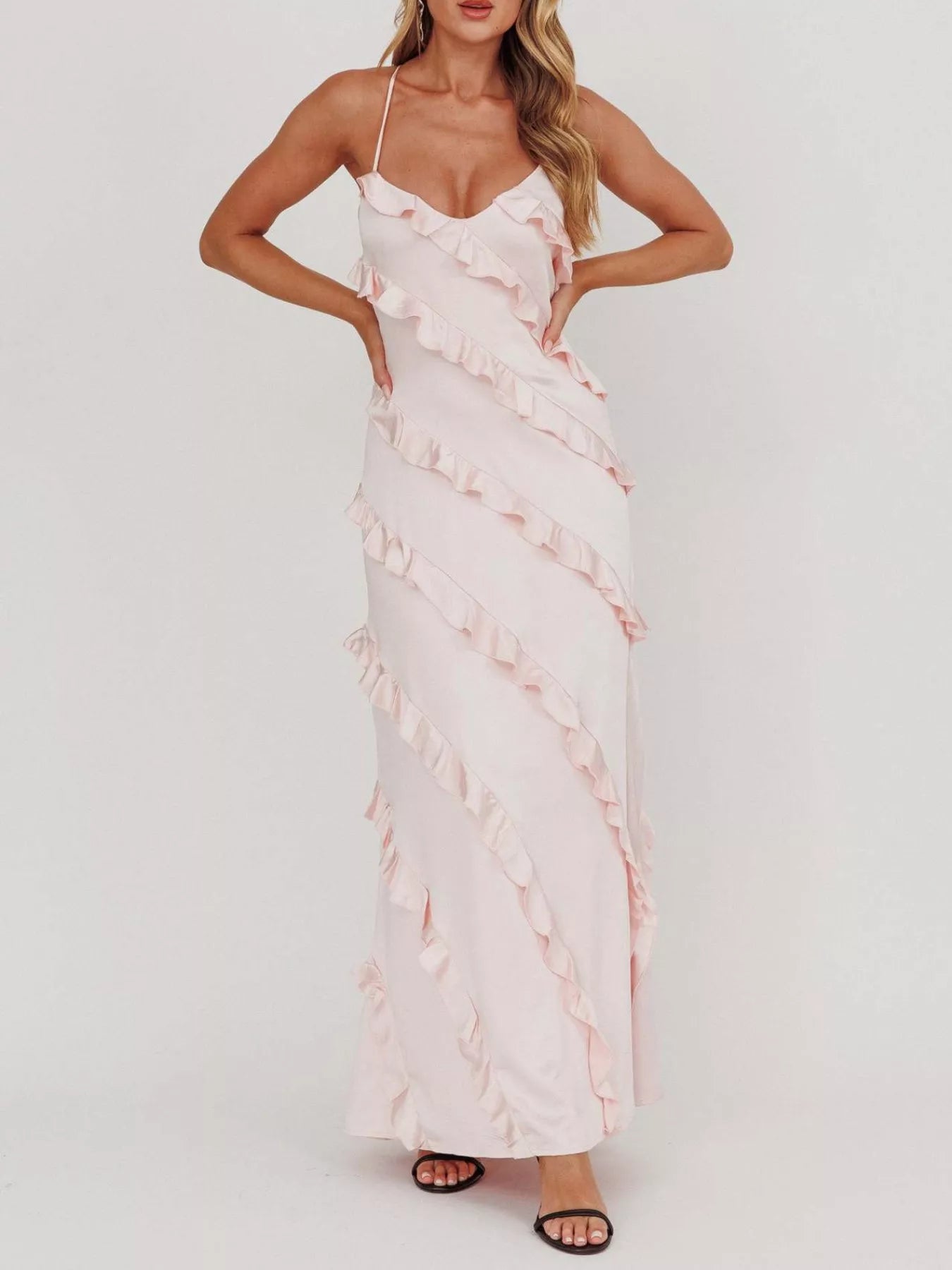 Layered Ruffle Maxi Dress