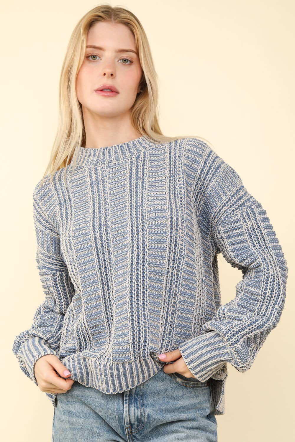 two tone sweater