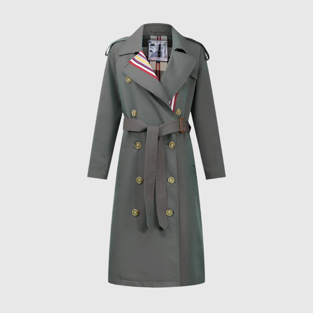 double breasted women's trench coat