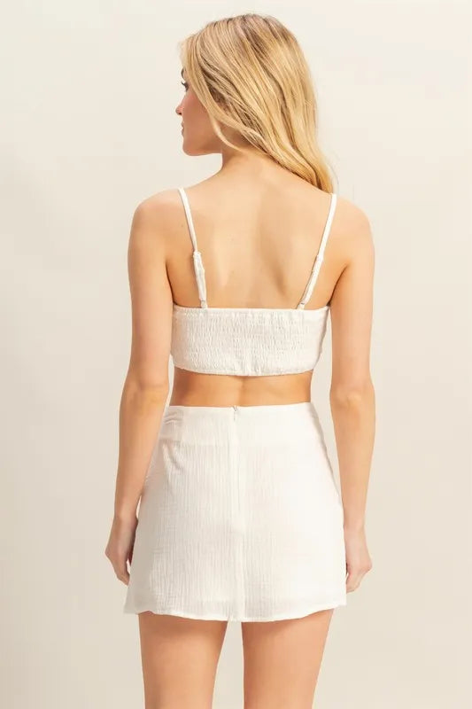 Cotton skirt and bra set