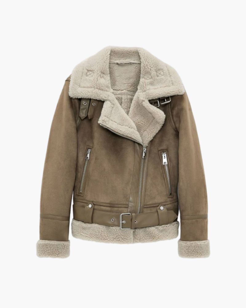 Women's Suede Shearling Jacket