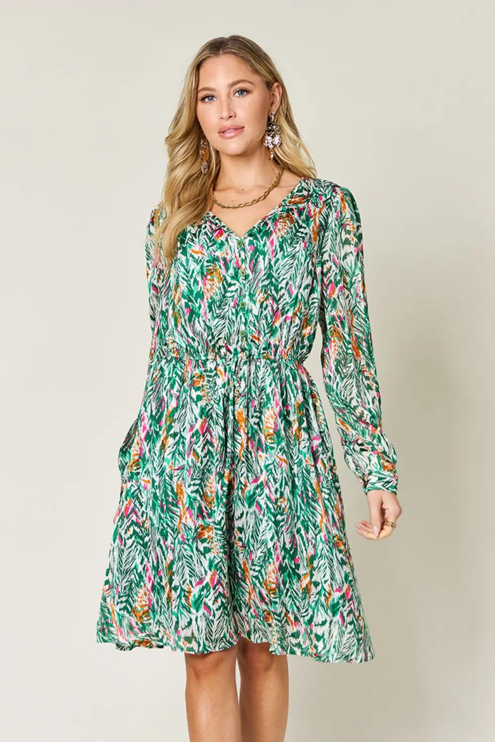 short casual dress Green