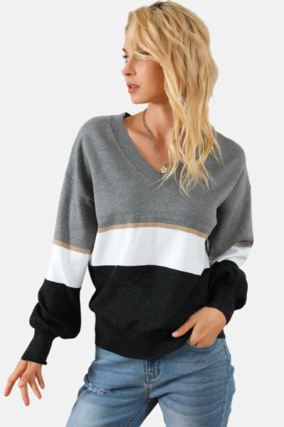 women's colorblock sweater