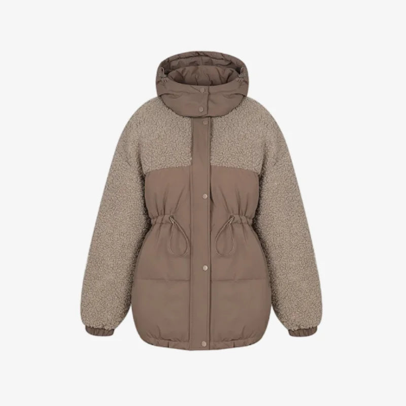 Women's Fleece Sleeves Puffer Jacket