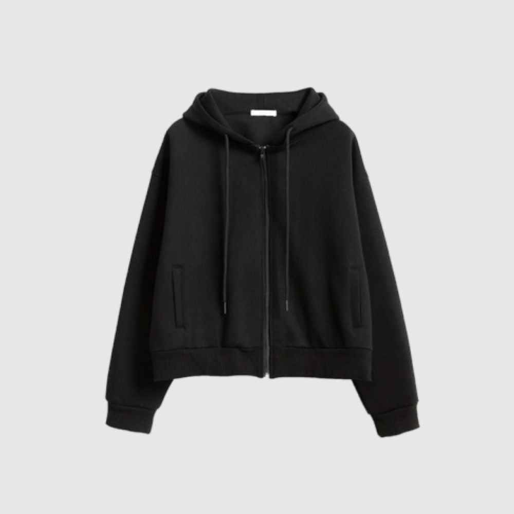 zip up hoodie Black